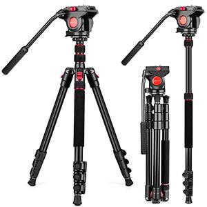 Victiv Camera Tripod, 72" Video Tripod with Fluid Head, Aluminum Heavy Duty Tripod with Carry Bag, Professional Camera Tripods & Monopods, Compatible with Canon, Sony, DSLR, Camcorder