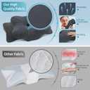 DONAMA Cervical Pillow for Neck and Shoulder Pain Relief, Cooling Contour Memory Foam Pillow, Dual-Height Ergonomic Neck Support Pillow for Side Back Stomach Sleepers with Removable Pillowcase,  Dark Grey, King Size