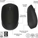 Logitech M170 Wireless Mouse for PC, Mac, Laptop, 2.4 GHz with USB Mini Receiver, Optical Tracking, 12-Months Battery Life, Ambidextrous - Black
