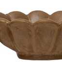 3 x Creative Co-Op Stoneware Flower Bowls, 6" L x 6" W x 3" H, Multicolor