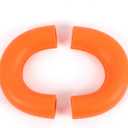 Rear Tow Hook Covers Compatible with Ford Ranger 2023 2024 2025 Accessories, Rubber Rear Bumper Tow Hook Protector Cover, 2Pcs (Orange)