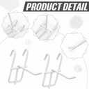 Moxweyeni 2 Inch Grid Wall Hooks 25 Pcs Gridwall Panel Hooks Store Garage Wall Mount Organizers Storage Grid Display Hangers for Retail, Craft Show, Home Setup, Customized Display(White)