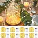 JMEXSUSS 8 Pack 50 LED Fairy Lights Battery Operated String Lights, 16ft Warm White Christmas Fairy Lights Indoor Outdoor Waterproof for Mason Jars Bedroom Party Wedding Christmas Decorations