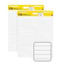 Post-it® Super Sticky Easel Pads, 25" x 30", 2 Pads, 30 Sheets/Pad, Lined, School Supplies for Classrooms, White