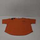 Men's Gym T-Shirt Active Wear Bodybuilding Lifting Oversize Rag Top | Towel Texture, Cotton Training Top (Orange, M)