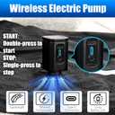 Vacuum Travel Bags with PumpElectric Wireless Air Pump, Double Layer Vacuum Seal Bags for Clothing Travel, 2PC Airless vacuum bags for travel with IP67 Waterproof (2PC+Pump)