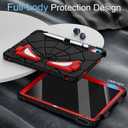 Auizotl Case for iPad (A16) 11th Generation 11 Inch (2025),iPad 10th Generation 10.9 Inch (2022) Kids Friendly i Pad Case 10th Gen with Screen Protector,Shockproof Cover for i Pad 11/10 Gen,Black Red