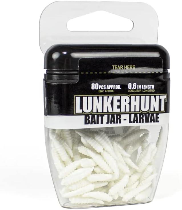 Lunkerhunt HLJ02 Larvae Bait Jar Fishing Lures, White