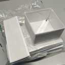 12 Pack Drawer Organizers for Clothing, Foldable Clothes Drawer Organizer for Underwear, Folded Clothes, Baby Clothing, Socks, Bra, Towels, Ties - Multi-pack Storage Box (White)