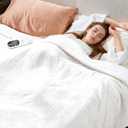 Electric Blanket Heated Throw, Ultra-Soft 60" x 50" Heating Blankets, Fast, Even & Efficient Heating, 1-12 Hours Auto-Off and 6 Heatin Settings, UL Listed for Safety, Warm Gift for Grandma (Milky White)