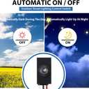 Flutesan 6 Packs Dusk to Dawn Sensor for Outdoor Lighting 100-277V Photoelectric Switch Photocell Light Sensor for Most Outdoor Lighting Fixtures