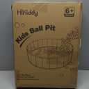 Hikiddy Large Ball Pit for Toddlers - 44 in Baby Ball Pit with Pop-Up Playmat, Foldable Kids Ball Pool, Dog Play Pit, Indoor and Outdoor Use, Hold Over 1000 Balls, Balls Not Include (Beige)