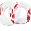 2Pcs Large Inflatable Pool Float for Adults Baseball Soccer Sports Swim Rings Swimming Pool Tubes for Teens Summer Beach Themed Party
