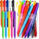 Crtiin 50 Pcs Gel Ink Pens Motivational Pen for Coworkers Inspirational Pens Bulk Smooth Writing Affirmation Pen for Students Thank You Gifts for Staff Volunteer(Assorted Color,Motivational)