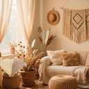 30pcs Pampas Grass Decor,21" Artificial Pompous Grass Bulk,Small Vase Filler Pompas Grass for Home Wedding Living Room Wall Party Decoration (Beige,Light Brown, 21 Inch 30 Pcs)