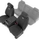 Rough Country Neoprene Front Seat Covers for Chevy Silverado & GMC Sierra 1500/2500HD (2007-2013) - Waterproof & UV Resistant, Foam Padded, Front Seat Cover Set