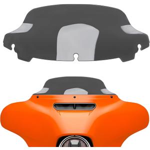 7" Motorcycle Windshield Accessories for Harley Touring 2014-2023 Street Glide, 2014-2022 Electra Glide, 2014-2024 Ultra Limited and 2014+ Trike Tri Glide Models (Light Gray)