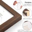 Yaetm 16x20 Picture Frame with Mat for 11x14 - Solid Walnut Wood 16 x 20 Frame for Poster & Art Print, Lightweight, Horizontal and Vertical Wall Hanging for Photo Gallery (Single, Walnut)