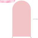Wokceer 6.6FT Wedding Arch Cover Spandex Fitted Wedding Arch Stand Covers Round Top Blushing Pink Chiara Arch Cover for Birthday Party Ceremony Banquet Decoration