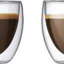 Bodum 2.5oz Pavina Double Wall High-Heat Borosilicate Glass, Set of 2, Clear