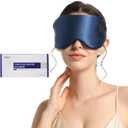 Heated Eye Mask for Dry Eyes, 1500mAh Cordless Warm Eye Compress for Blepharitis, Styes, Washable Cover, Gifts for Family and Friends (Blue)