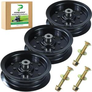 3 Pack 532196106 Idler Pulley Replaces 532197379 Craftsman 196106 197379 for Husqvarna 54" 46" Z254f Z254 YTH22v46 LGT2654 RZ5424 YTH2348 YTH24v48 YTH24k48 RZ5426 Craftsman 54" 42" Mower