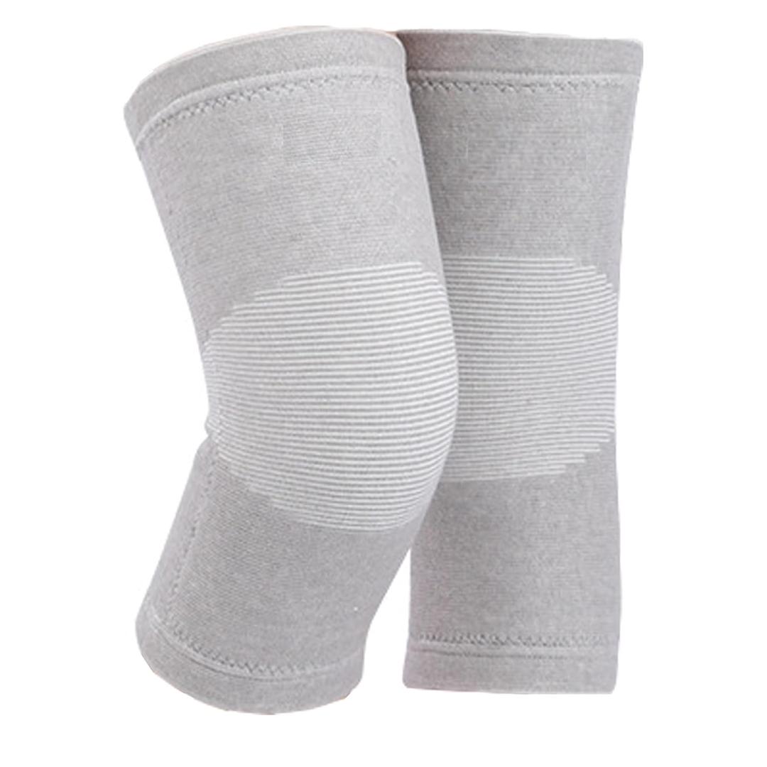 Bamboo Charcoal Knee Sleeve - Bamboo Compression Knee Sleeve for Men and Women - Elastic Warm Knee Brace for Arthritis (Gray, Medium)