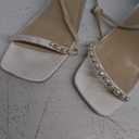 Betsey Johnson Women's Jacy Heeled Sandal (10, Ivory)