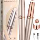 Eyebrow Trimmer for Women, Eyebrow Razor: Rechargeable Eyebrow Hair Remover with 2 Replacement Heads & LED Light, Electric Painless Eye Brow Shaver Facial Hair Removal Device for Eyebrows/Lips/Face