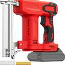 18 Gauge Brad Nailer Cordless for DE WALT 20V Battery (No Battery), 2 in 1 Staple Gun/Nail Gun Battery Powered with 2000 Nails for Wood, Drive up to 1-1/4 in Nails & Crown 7/8 in Staples, Red