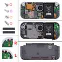 eXtremeRate Soft Touch Scarlet Red DIY Replacement Shell for Nintendo Switch Lite, NSL Handheld Controller Housing w/ Screen Protector, Custom Case Cover for Nintendo Switch Lite