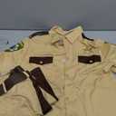 Morph Lieutenant Cop Costume Men 911 Officer Deputy Outfit Brown Tan Police Uniform Sheriff Halloween Costumes For Men Large