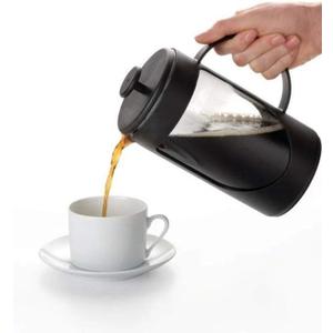 BonJour Coffee Unbreakable Plastic French Press, 33.8-Ounce, Ami-Matin, Black