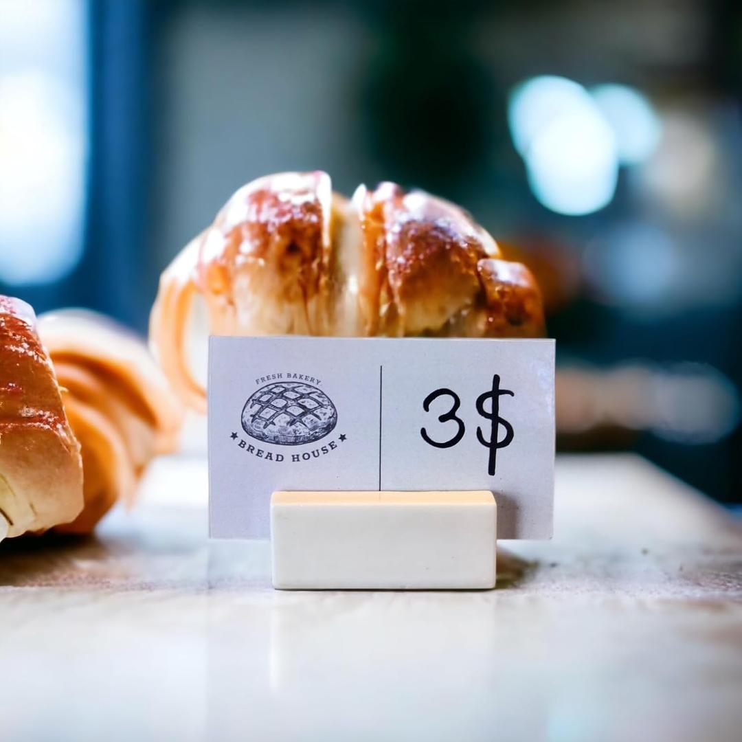 Use them as a Place Card Holders, Picture Holders, Table Number Stands, Price Card Holders, Ceramic Wedding Table Number Holders. You can also use as Card Support. Durable and Washable. (20 pieces)