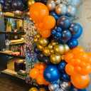 Paready Blue Orange And Black Balloons Dtivsl Decoration, Black, Orange, and Blue