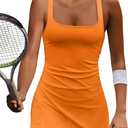 Yanekop Womens Tennis Dress with Built in Shorts Golf Dress Athletic Outfits Yoga Active Workout Dresses (Small)
