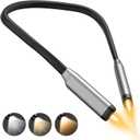 Book Light LED Neck Reading Light,Bendable Rechargeable Book Light for Reading in Bed,Eye Friendly - 3 Colors & 3 Brightness Levels Perfect for Bookworms Kids Crafts Knitting Travel (Gray)