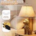 Tuanse 22'' Goldendoodle Dog Lamp Gold Dog Lamp Resin Golden Doodle Table Desk Lamps White Polyester Shade Cute Bedside Nightstand Lamps for Bedroom Living Room Aesthetic Unique Home Room Decor Gift