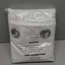 Diraysid 100% Blackout White Curtains Linen Curtains for Bedroom Grommet Thermal Insulated Room Darkening Drapes (2 Panels, W52 x L84 Inch)