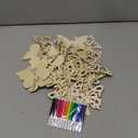 Blosssound 48 Pcs Spring Crafts Set 36 Wood Butterfly for Crafts 3D Butterfly Cutouts with 12 Colored Pens Wooden Unfinished Slices for Painting Summer Tiered Tray Tabletop Decor DIY Handmade