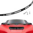 AMAZICHA Slotted Polished Windshield Trim Batwing Windshield Trim Black Compatible for Harley 2014-2024 Electra Glide, Street Glide, Ultra Limited and Tri Glide Models