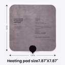 Heating Pad, Electric Heating Pads for Back, Neck, Abdomen, Ultra-Thin & Rechargeable, 4-Temperature Settings with Timer, Birthday Gifts for Women Mom(Purple, 7.87''7.87'')