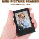 Uxcell 8pcs Mini Picture Frames, 2.4 x 3.6 Inch Rectangular Film Photo Frame, Small Instant Film Photo Frame Holder for Tabletop Picture Display, Black