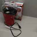 DASH Fresh Pop Popcorn Maker - Oil-Free, Air Popcorn Popper - With Measuring Cup & Recipe Guide - Perfect for Movie Nights - 16 Cups, Red