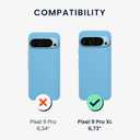 kwmobile Case Compatible with Google Pixel 9 Pro XL Case - TPU Silicone Phone Cover with Soft Finish - Mint Matte