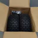 13x5.00-6 Rubber Lawn Mower Tire and Wheel, 2 Pcs Replacement 13x5-6nhs Riding Mowers Lawn Pneumatic Tire with Bearing Bore 3/4" & 5/8", 3" -4.5" Centered Hub