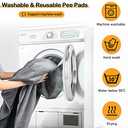 LOOBANI Non-Slip Washable Pee Pad for Dogs, 1 Pack Extra Large Reusable Dog Mat for Floor, Fast Absorbent Pet Whelping Pads, Puppy Playpen Mat for Incontinence, Housebreaking, Crate, 82x102 In,Gray