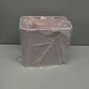 mDesign Metal Wastepaper Bin Compact Rectangular Bathroom Bin Rubbish Basket for Home and Office Light Pink