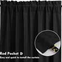 2Pcs 36inch Black Kitchen Tier Curtains for Windows, Semi Light Filtering Curtains for Bedroom, Living Room, Basement, Bathroom, Window Treatments (24" W x 36" L)