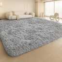 Mtandyx Large 5x8 FTArea Rug for Living Room, Soft Shag Rugs for Bedroom, Non-Slip Ultra Fluffy Rug,Modern Plush Carpet for Girls Boys Kids Room Dorm,Fuzzy Rug for Home Decor Aesthetic,Gray